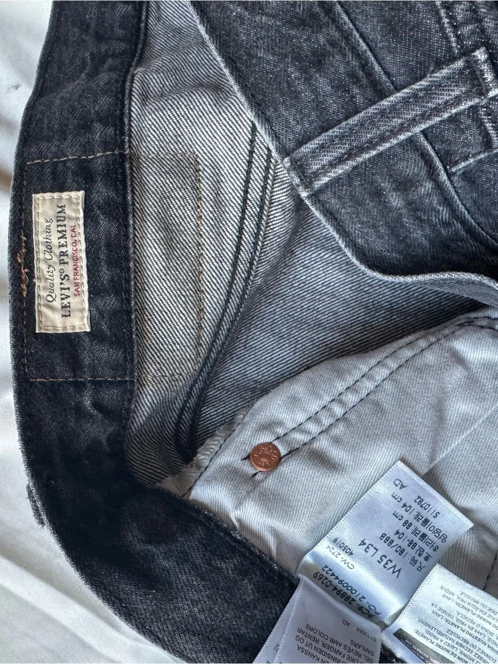 Levi’s 501 Black Selvedge Tapered Jeans